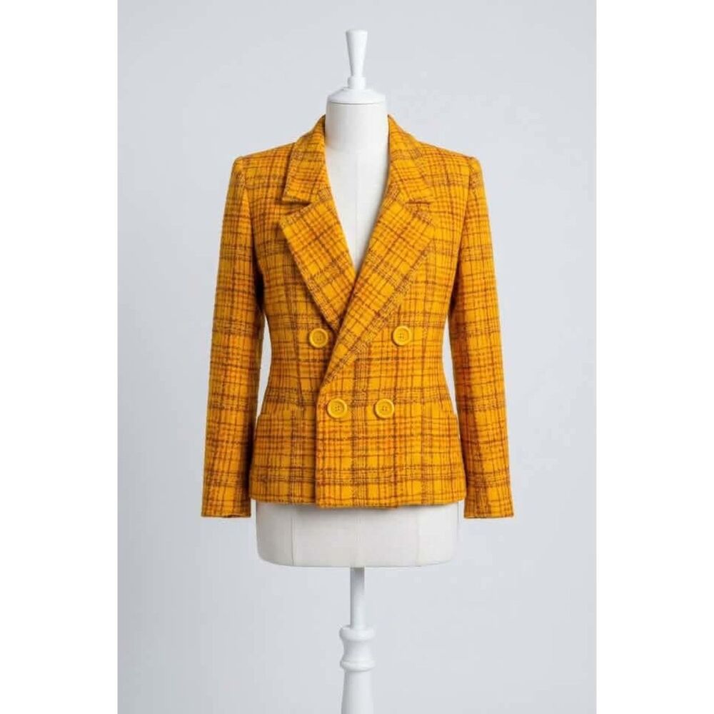 Yves Saint Laurent Encore Vintage  Mustard Tweed, Double Breasted Jacket 40/8